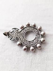 Antique Basque Rosary Ring, Solid Silver, Hallmarked, Beautiful Condition, Completely Hand Made, Late 19th Century, 5.5x4 cm, 11.4 grams