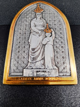 Load image into Gallery viewer, Saint Anne Engraving In Silver, Gold and Bronze, Engraved and Signed By Bernard Wicker, Depicting Saint Anne With The Virgin Mary at Auray