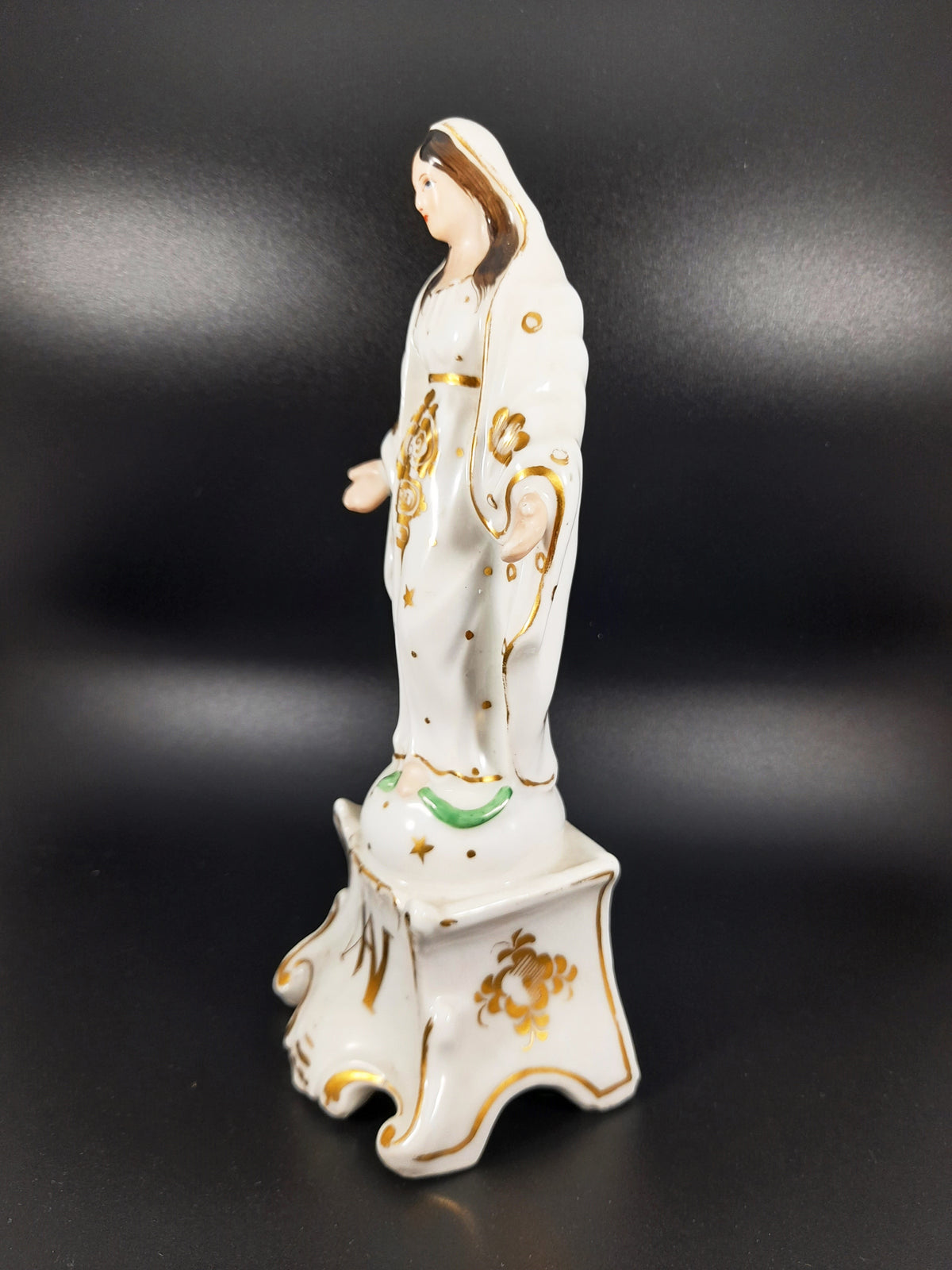 Antigua estatua de la Virgen María, Porcelaine de Paris, 21,4 cm, c. 1870