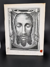 Load image into Gallery viewer, Veronica&#39;s Veil Reliquary, Official Vatican Catholic Relic on Linen With Spanish Wax Seal, Circa 1870, Excellent Condition.