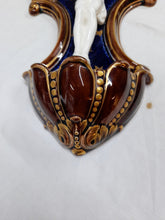 Load image into Gallery viewer, Holy Water Font by Sarreguemines France, Very Rare Perfect Example, Circa 1930, 37 x 19cm