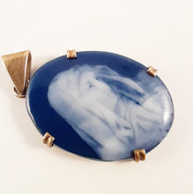 Load image into Gallery viewer, Our Lady Of Perpetual Sorrow Pendant by Marcel Chaufriasse, Very Rare, 3x2x0.4 cm, Gold Plated Silver Frame, Beautiful Condition