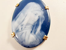 Load image into Gallery viewer, Our Lady Of Perpetual Sorrow Pendant by Marcel Chaufriasse, Very Rare, 3x2x0.4 cm, Gold Plated Silver Frame, Beautiful Condition