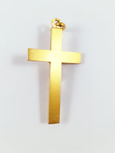 Load image into Gallery viewer, Antique Cross Pendant – 22ct Rolled Gold French FIX, c.1930, 4.2x2.5cm, 3.8g, Perfect Condition – Art Deco Religious Jewelry