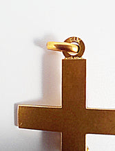 Load image into Gallery viewer, Antique Cross Pendant – 22ct Rolled Gold French FIX, c.1930, 4.2x2.5cm, 3.8g, Perfect Condition – Art Deco Religious Jewelry