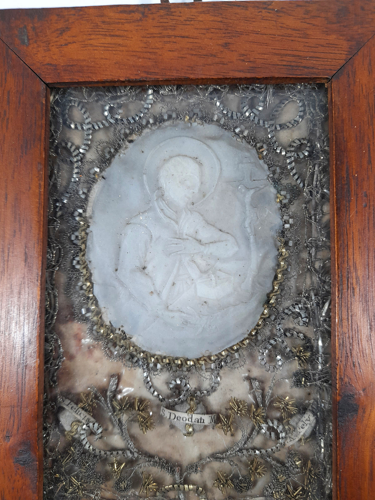 Antique Reliquary of St Deodatus, St Aurelie & St Felicity, 16.5 × 12.5 cm, c. 1830