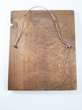 Load image into Gallery viewer, St Bernadette of Lourdes, Enamel Plaque Set Onto Carved Oak Base, Late 19th Century, 15 x 18 x 2 cm, Lovely Condition