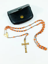 Load image into Gallery viewer, Antique Coral Rosary, French, Made By Adolphe Penin, Hallmarked, Vermeil Cross Medals and Chain, 32 cm Lady's or Child's