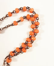 Load image into Gallery viewer, Antique Coral Rosary, French, Made By Adolphe Penin, Hallmarked, Vermeil Cross Medals and Chain, 32 cm Lady's or Child's