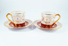 Load image into Gallery viewer, SOLD Lourdes Souvenir Coffee Cups by Fontanille et Marraud of Limoges France, Perfect Condition, Circa 1943