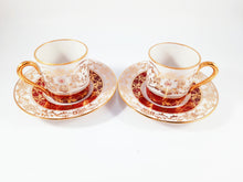 Load image into Gallery viewer, SOLD Lourdes Souvenir Coffee Cups by Fontanille et Marraud of Limoges France, Perfect Condition, Circa 1943