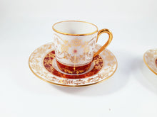 Load image into Gallery viewer, SOLD Lourdes Souvenir Coffee Cups by Fontanille et Marraud of Limoges France, Perfect Condition, Circa 1943