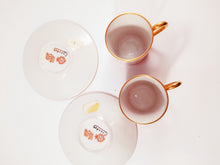 Load image into Gallery viewer, SOLD Lourdes Souvenir Coffee Cups by Fontanille et Marraud of Limoges France, Perfect Condition, Circa 1943