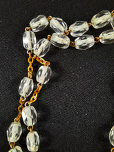 Load image into Gallery viewer, Art Deco Rosary, 22k Rolled Gold Cross, Links and Chain, Hand Cut, Rock Crystal Beads, Hallmarked, Circa 1925