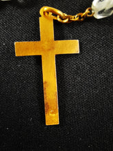 Load image into Gallery viewer, Art Deco Rosary, 22k Rolled Gold Cross, Links and Chain, Hand Cut, Rock Crystal Beads, Hallmarked, Circa 1925