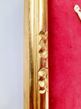 Load image into Gallery viewer, Dieppe Work Crucifix, Travail Dieppoise, Very Fine Bone Carved Corpus Christi 13 x 8 cm Mounted on velvet with Gilded Frame Circa 1830