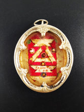 Load image into Gallery viewer, Silver Passion Reliquary of the Column of Flagellation of Jesus Christ Plus 5 Important Relics Circa 1800. Intact wax seal