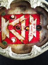 Load image into Gallery viewer, Silver Passion Reliquary of the Column of Flagellation of Jesus Christ Plus 5 Important Relics Circa 1800. Intact wax seal