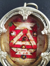Load image into Gallery viewer, Silver Passion Reliquary of the Column of Flagellation of Jesus Christ Plus 5 Important Relics Circa 1800. Intact wax seal