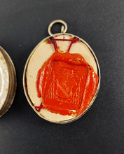 Load image into Gallery viewer, Silver Passion Reliquary of the Column of Flagellation of Jesus Christ Plus 5 Important Relics Circa 1800. Intact wax seal