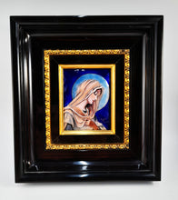 Load image into Gallery viewer, Limoges Enamel Of The Virgin Mary, by Pierre Bonnet Master Enameller Of France, French Religious Enamel From Limoges France circa 1930