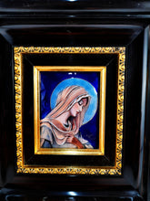 Load image into Gallery viewer, Limoges Enamel Of The Virgin Mary, by Pierre Bonnet Master Enameller Of France, French Religious Enamel From Limoges France circa 1930