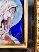 Load image into Gallery viewer, Limoges Enamel Of The Virgin Mary, by Pierre Bonnet Master Enameller Of France, French Religious Enamel From Limoges France circa 1930