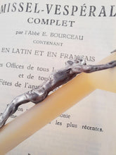 Load image into Gallery viewer, Antique Mother Of Pearl and Solid Silver Corpus Christi, Art Nouveau Pendant Cross, 8.5 x 4.5 cm, French circa 1870