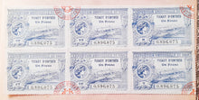 Laden Sie das Bild in den Galerie-Viewer, Entry Tickets to The Universal Exhibition of Paris and The Summer Olympic Games 1900 Set of Six - Extremely Rare and in Perfect Condition
