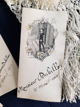 Load image into Gallery viewer, Antique 1st Communion Brassards 1912 Hand Made by Madame Jeanne Lagrange for Her Son Robert Dubillon