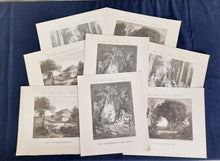 Charger l'image dans la galerie, Set of Four Original Fine Art Prints by Nicolas Lancret, Camille Corot, J.F. Millet and A. Watteau