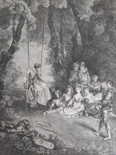 Charger l'image dans la galerie, Set of Four Original Fine Art Prints by Nicolas Lancret, Camille Corot, J.F. Millet and A. Watteau