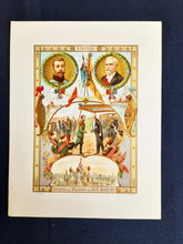Load image into Gallery viewer, Souvenir Card Set from Le Bon Marche - Visits By Tsar Nicholas II in 1901 and 1902, King of Spain 1913 and Funeral of King Edward VII
