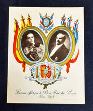 Load image into Gallery viewer, Souvenir Card Set from Le Bon Marche - Visits By Tsar Nicholas II in 1901 and 1902, King of Spain 1913 and Funeral of King Edward VII