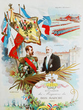 Load image into Gallery viewer, Souvenir Card Set from Le Bon Marche - Visits By Tsar Nicholas II in 1901 and 1902, King of Spain 1913 and Funeral of King Edward VII
