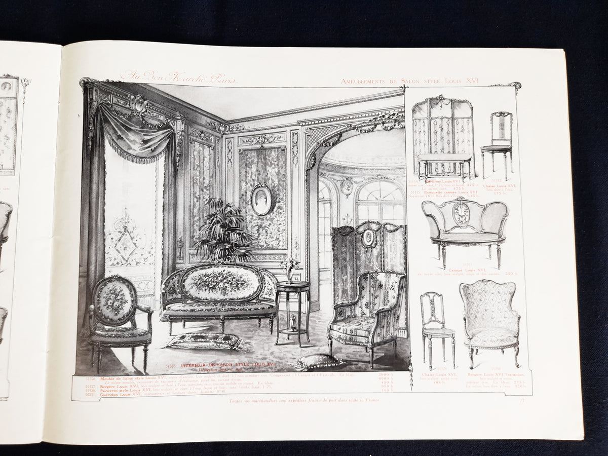 ル・ボン・マルシェ家具カタログ『Ameublements & Ébénisterie』1900年 2冊セット