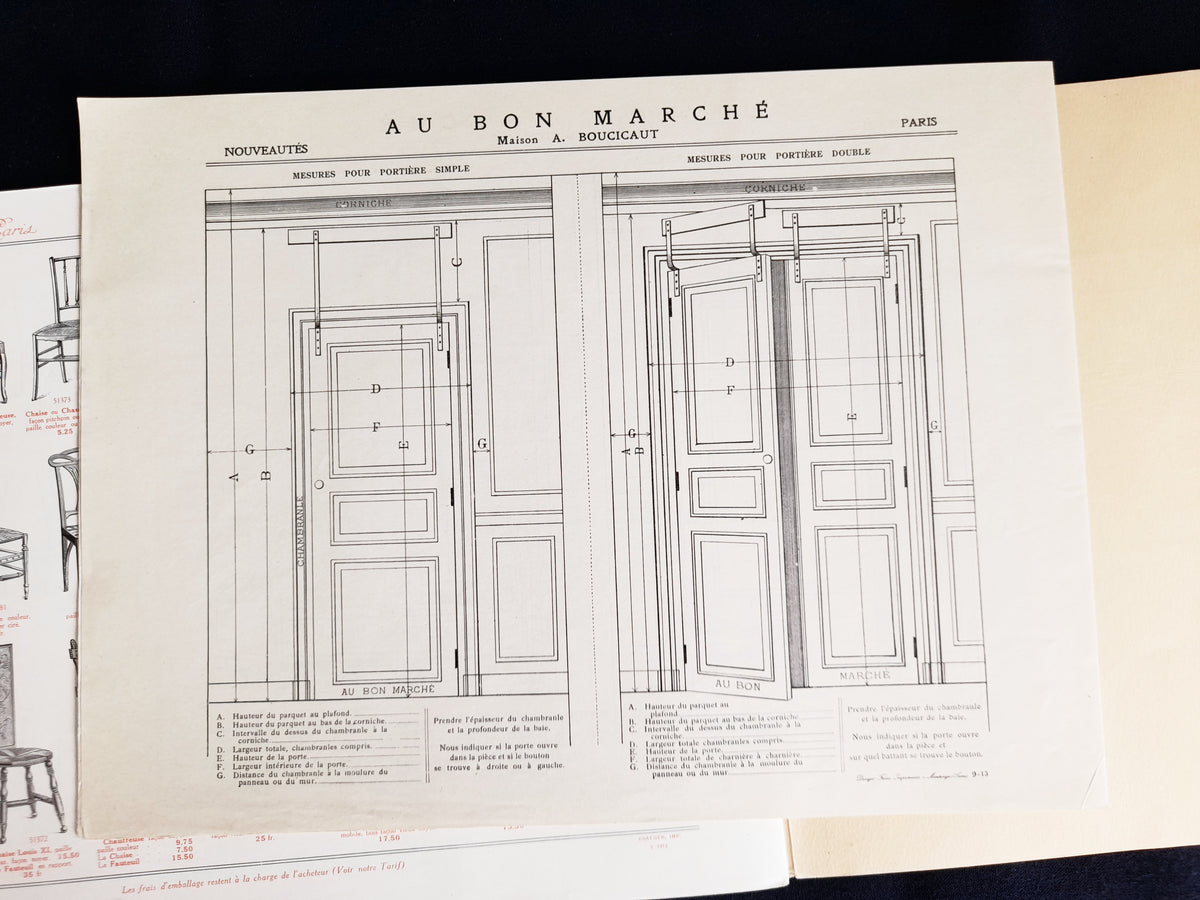 ル・ボン・マルシェ家具カタログ『Ameublements & Ébénisterie』1900年 2冊セット