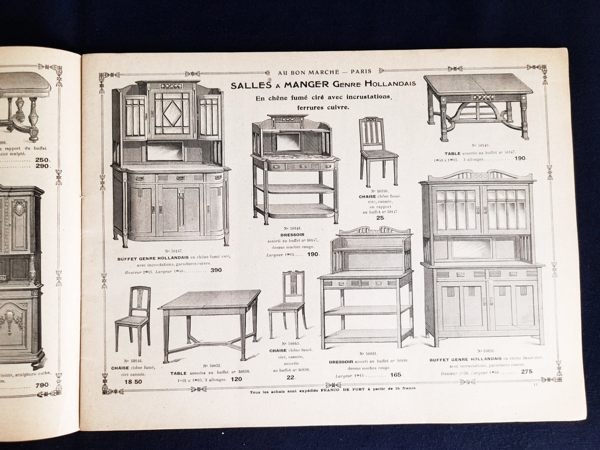 ル・ボン・マルシェ家具カタログ『Ameublements & Ébénisterie』1900年 2冊セット