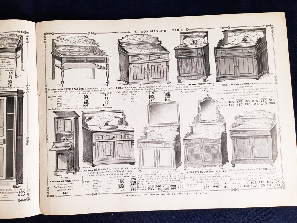 ル・ボン・マルシェ家具カタログ『Ameublements & Ébénisterie』1900年 2冊セット