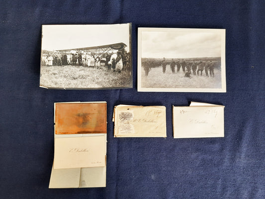 Piastre di stampa in rame per biglietti da visita della famiglia Dubillon e fotografie della Prima Guerra Mondiale, c. 1900–1916