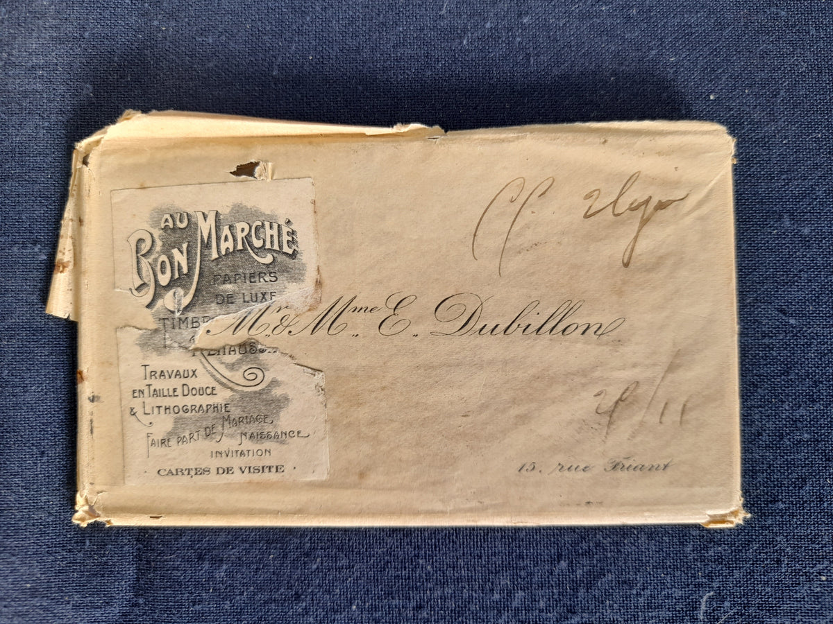 Placas de impresión de tarjetas de visita de cobre y fotografías de la Primera Guerra Mundial de la familia Dubillon, c. 1900–1916