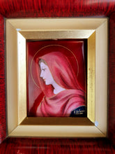 Laden Sie das Bild in den Galerie-Viewer, Virgin Mary Limoges Enamel by René Restoueix Master Enameller of France Circa 1955