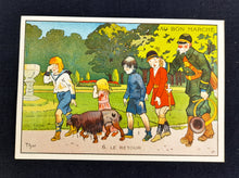 Load image into Gallery viewer, The Hunt - Complete Set of 6 Cards Designed and signed by Walter Thor Circa 1900