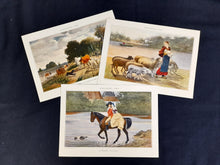 Laden Sie das Bild in den Galerie-Viewer, Au Bon Marche Publicity Cards - Complete Set of 6 Chromolithographs - 19th Century Artists - Circa 1909