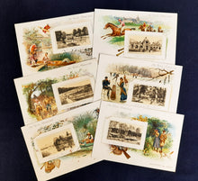 Laden Sie das Bild in den Galerie-Viewer, Au Bon Marche Publicity Cards - Complete Set of 6 Chromolithographs - Around Paris