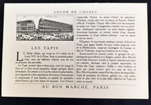 Load image into Gallery viewer, The Departments of Au Bon Marche - Set of 8 Publicity Cards - Excellent Condition Circa 1900