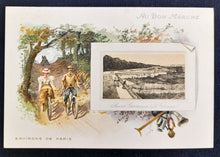 Laden Sie das Bild in den Galerie-Viewer, Au Bon Marche Publicity Cards - Complete Set of 6 Chromolithographs - Around Paris