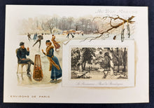 Laden Sie das Bild in den Galerie-Viewer, Au Bon Marche Publicity Cards - Complete Set of 6 Chromolithographs - Around Paris