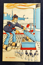 Load image into Gallery viewer, Au Bon Marche Set of Postcards Entitled 'Our Navy' by Henri Gervèse - 12 Postcards All Unused