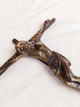 Charger l'image dans la galerie, Art Deco Bronze Corpus Christi on Gilded Bronze Cross signed A. Barbier - circa 1930 18 x 13 Centimetres